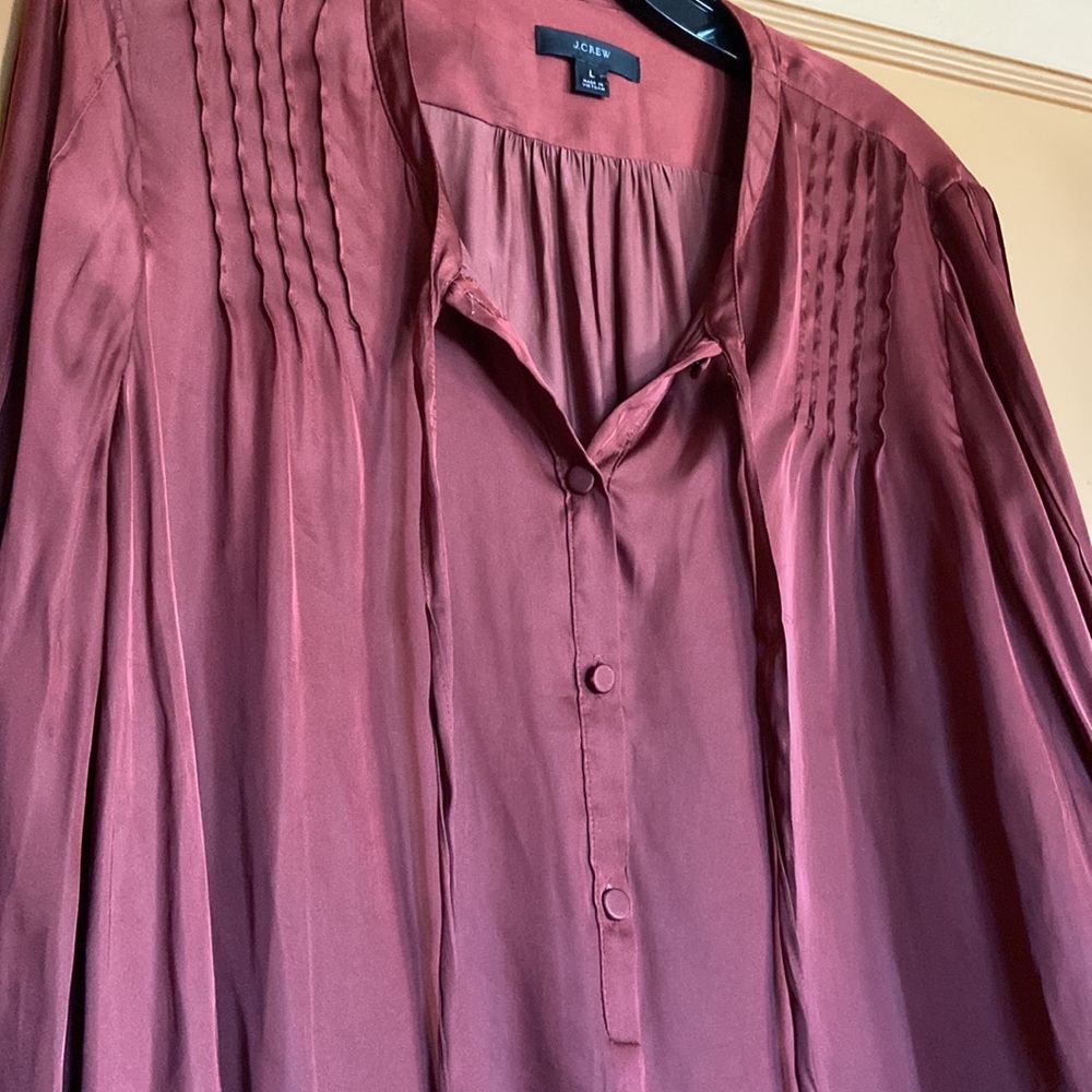 J. Crew Silky Shirt size Large - Picture 6 of 12